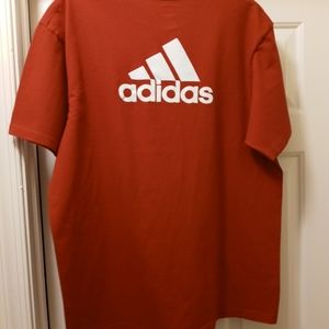 Adidas XL Logo Graphic Tee (Logo only on back) Red & White Short Sleeve